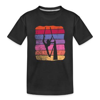 Tissu vertical Acrobaties aériennes vintage Soie aérienne - T-shirt bio Premium Enfant - noir - Devant