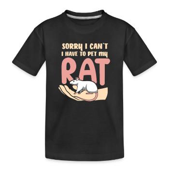 Rat, rat de maison, propriétaire de rats, amoureux des rats - T-shirt bio Premium Enfant - noir - Devant