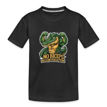 Crocodile de salle de sport sarcastique pour hommes - T-shirt bio Premium Enfant - noir - Devant
