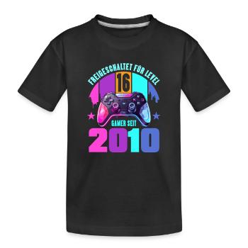 16. Geburtstag Junge Mädchen - Kinder Premium Bio T-Shirt - Schwarz - Vorne
