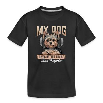 Yorkshire Terrier Yorkshire Race de chien Yorkshire - T-shirt bio Premium Enfant - noir - Devant