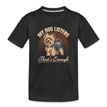 Yorkshire Terrier Yorkshire Race de chien Yorkshire - T-shirt bio Premium Enfant - noir - Devant