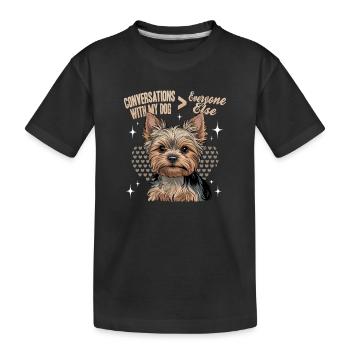 Yorkshire Terrier Yorkshire Race de chien Yorkshire - T-shirt bio Premium Enfant - noir - Devant