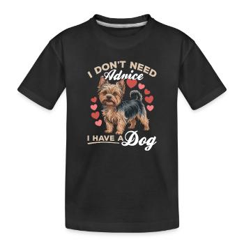 Yorkshire Terrier Yorkshire Race de chien Yorkshire - T-shirt bio Premium Enfant - noir - Devant