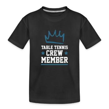 Table Tennis Crew - Kinder Premium Bio T-Shirt - Schwarz - Vorne