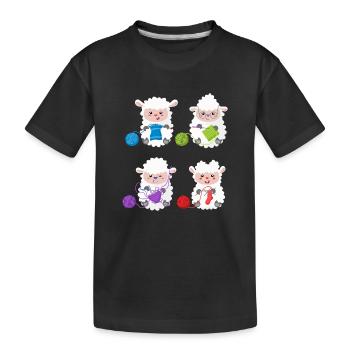 Lambs Tricote de Laine - T-shirt bio Premium Enfant - noir - Devant