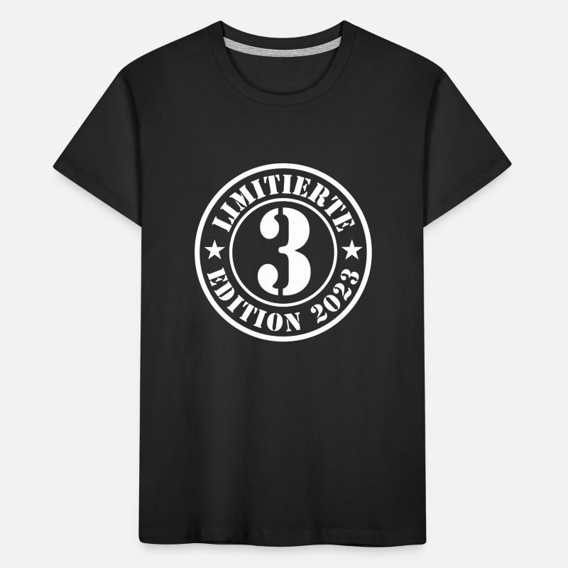 3. Geburtstag Junge Mädchen Kinder Premium Bio T-Shirt