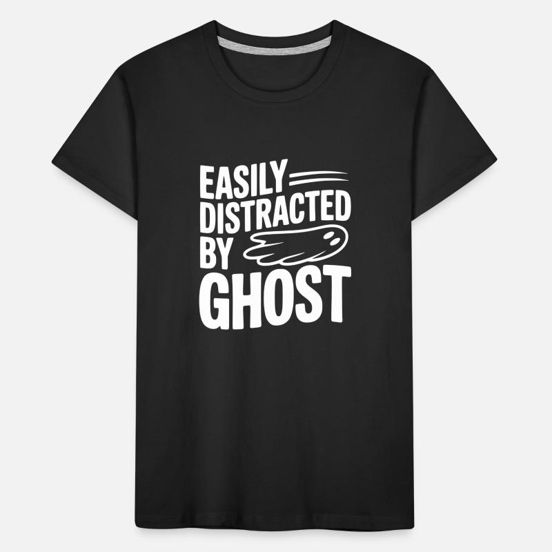 Easily Distracted by Ghost Kids' Premium Organic T-Shirt