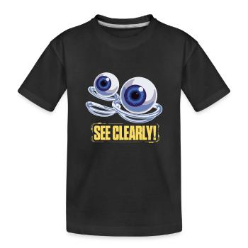 Voir clairement le graphique oculaire - T-shirt bio Premium Enfant - noir - Devant