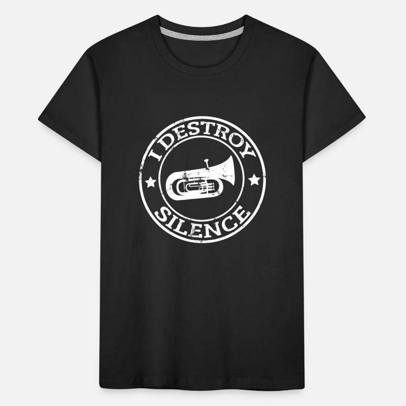 Ich zerstöre das Schweige-Messingabzeichen Kinder Premium Bio T-Shirt