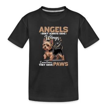 Yorkshire Terrier Yorkshire Race de chien Yorkshire - T-shirt bio Premium Enfant - noir - Devant