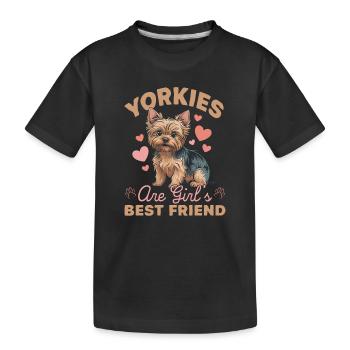 Yorkshire Terrier Yorkshire Race de chien Yorkshire - T-shirt bio Premium Enfant - noir - Devant