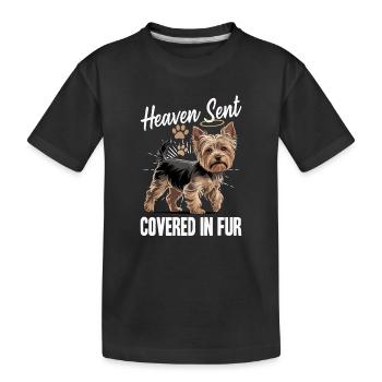 Yorkshire Terrier Yorkshire Race de chien Yorkshire - T-shirt bio Premium Enfant - noir - Devant