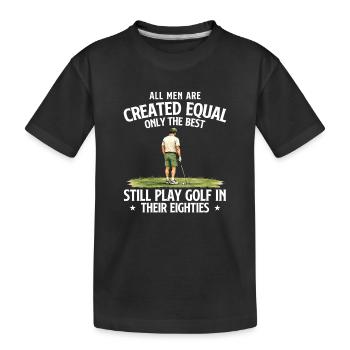 Best Men Golf in ihren Achtzigern-Humor - Kinder Premium Bio T-Shirt - Schwarz - Vorne