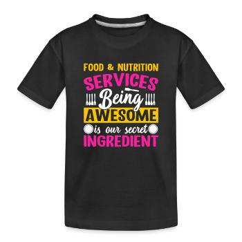 Ingrédient secret génial – Services alimentaires et nutritionnels - T-shirt bio Premium Enfant - noir - Devant