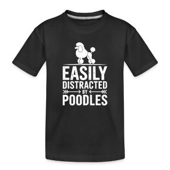 Expressions sur les caniches Caniche Caniche Cadeau drôle de caniche - T-shirt bio Premium Enfant - noir - Devant