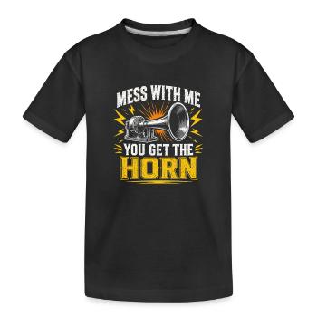 Cadeau drôle de chauffeur de camion professionnel - T-shirt bio Premium Enfant - noir - Devant