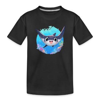 Raies Manta Raies - T-shirt bio Premium Enfant - noir - Devant
