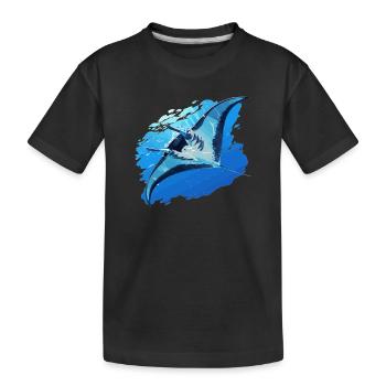 Raies Manta Raies - T-shirt bio Premium Enfant - noir - Devant