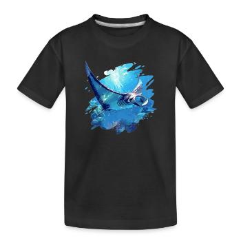 Raies Manta Raies - T-shirt bio Premium Enfant - noir - Devant