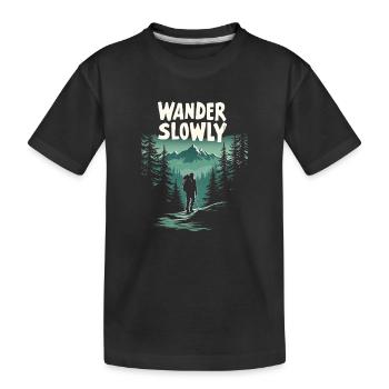 Errer lentement Marcher lentement Forêt - T-shirt bio Premium Enfant - noir - Devant