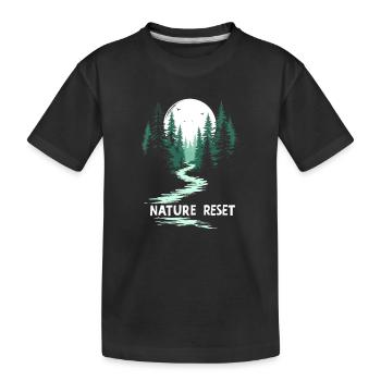 Errer lentement Marcher lentement Forêt - T-shirt bio Premium Enfant - noir - Devant