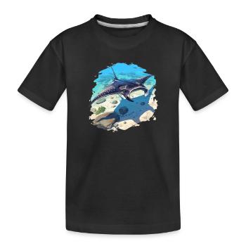 Raies Manta Raies - T-shirt bio Premium Enfant - noir - Devant