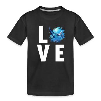 Raies Manta Raies - T-shirt bio Premium Enfant - noir - Devant