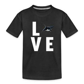 Raies Manta Raies - T-shirt bio Premium Enfant - noir - Devant
