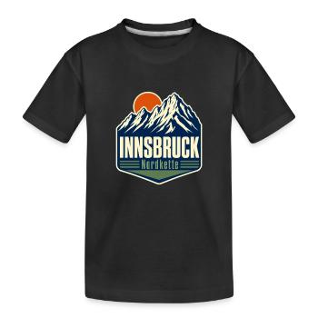 Innsbruck Nordkette Tirol Mountain Travel Souvenir - Kinder Premium Bio T-Shirt - Schwarz - Vorne