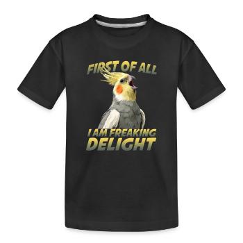 Humour de calopsitte Oiseau Calopsitte Perroquet - T-shirt bio Premium Enfant - noir - Devant