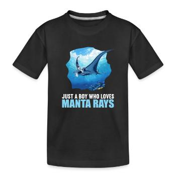 Raies Manta Raies - T-shirt bio Premium Enfant - noir - Devant