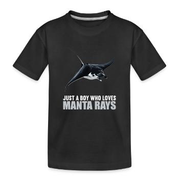 Raies Manta Raies - T-shirt bio Premium Enfant - noir - Devant