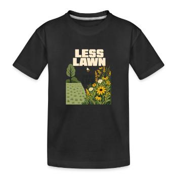Moins de pelouse, plus de vie, jardin de pollinisateurs indigènes - T-shirt bio Premium Enfant - noir - Devant