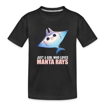 Raies Manta Raies - T-shirt bio Premium Enfant - noir - Devant