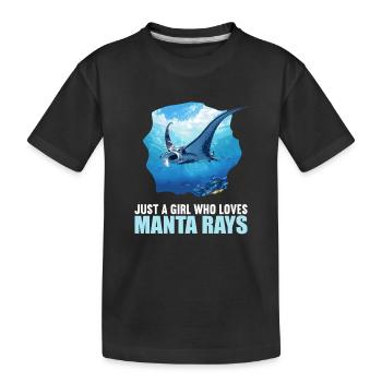 Raies Manta Raies - T-shirt bio Premium Enfant - noir - Devant