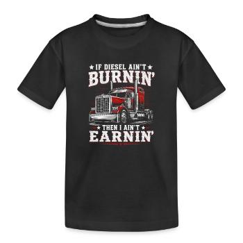 Truck Driver Truck Truck Truck Diesel Truck - Kids' Premium Organic T-Shirt - black - Front