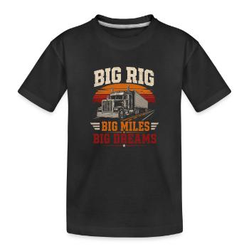 Truck Driver Truck Truck Truck Diesel Truck - Kids' Premium Organic T-Shirt - black - Front