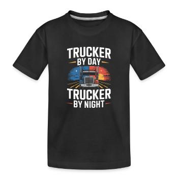 Chauffeur de camion Chauffeur professionnel Camionneur diesel - T-shirt bio Premium Enfant - noir - Devant