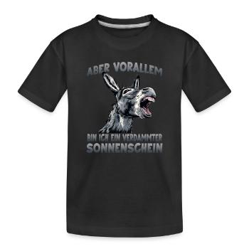 Esel Humor Eselhalter Bauernhof Hausesel - Kinder Premium Bio T-Shirt - Schwarz - Vorne