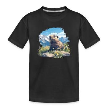 Marmottes Marmotte - T-shirt bio Premium Enfant - noir - Devant