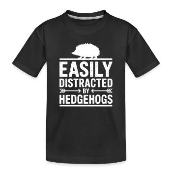 Hedgehog Sayings Hedgehog Funny Hedgehog Gift - Kids' Premium Organic T-Shirt - black - Front