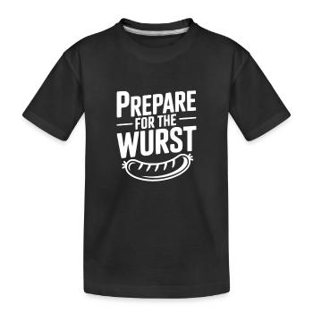 Prepare For The Wurst - Kids' Premium Organic T-Shirt - black - Front