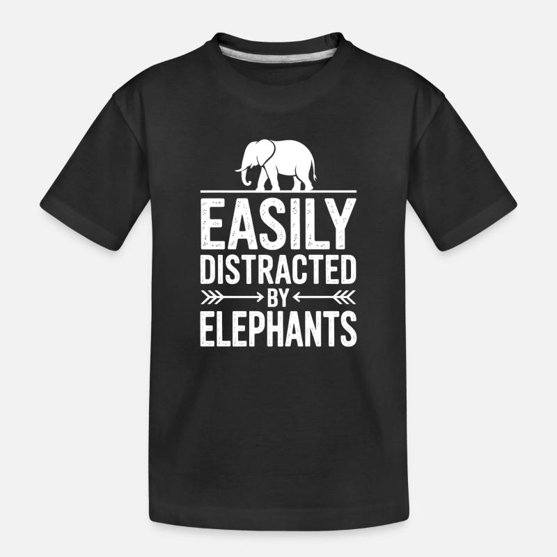 Elefant Sprüche Elefanten Lustige Elefant Geschenk - Kinder Premium Bio T-Shirt - Schwarz