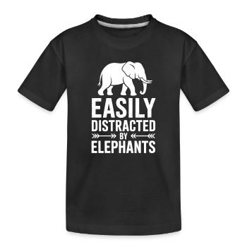 Expressions d’éléphant Éléphant Drôle d’éléphant - T-shirt bio Premium Enfant - noir - Devant