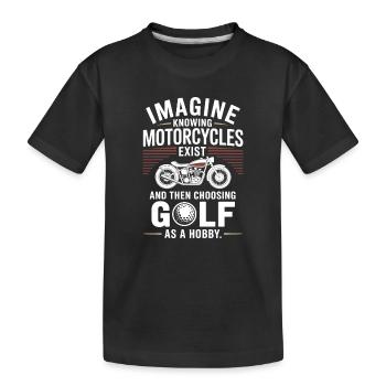 Les motos existent Chopper Motard Motard - T-shirt bio Premium Enfant - noir - Devant