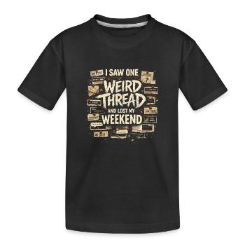Ein seltsamer Thread | True Crime Forum - Kinder Premium Bio T-Shirt - Schwarz - Vorne