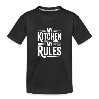 Ma cuisine Mes règles - T-shirt bio Premium Enfant - noir - Devant
