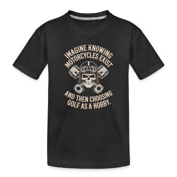 Les motos existent Chopper Motard Motard - T-shirt bio Premium Enfant - noir - Devant