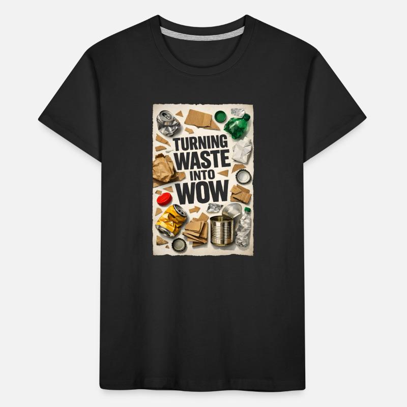 Abfall wird Wow | Upcycling Recycling Kinder Premium Bio T-Shirt